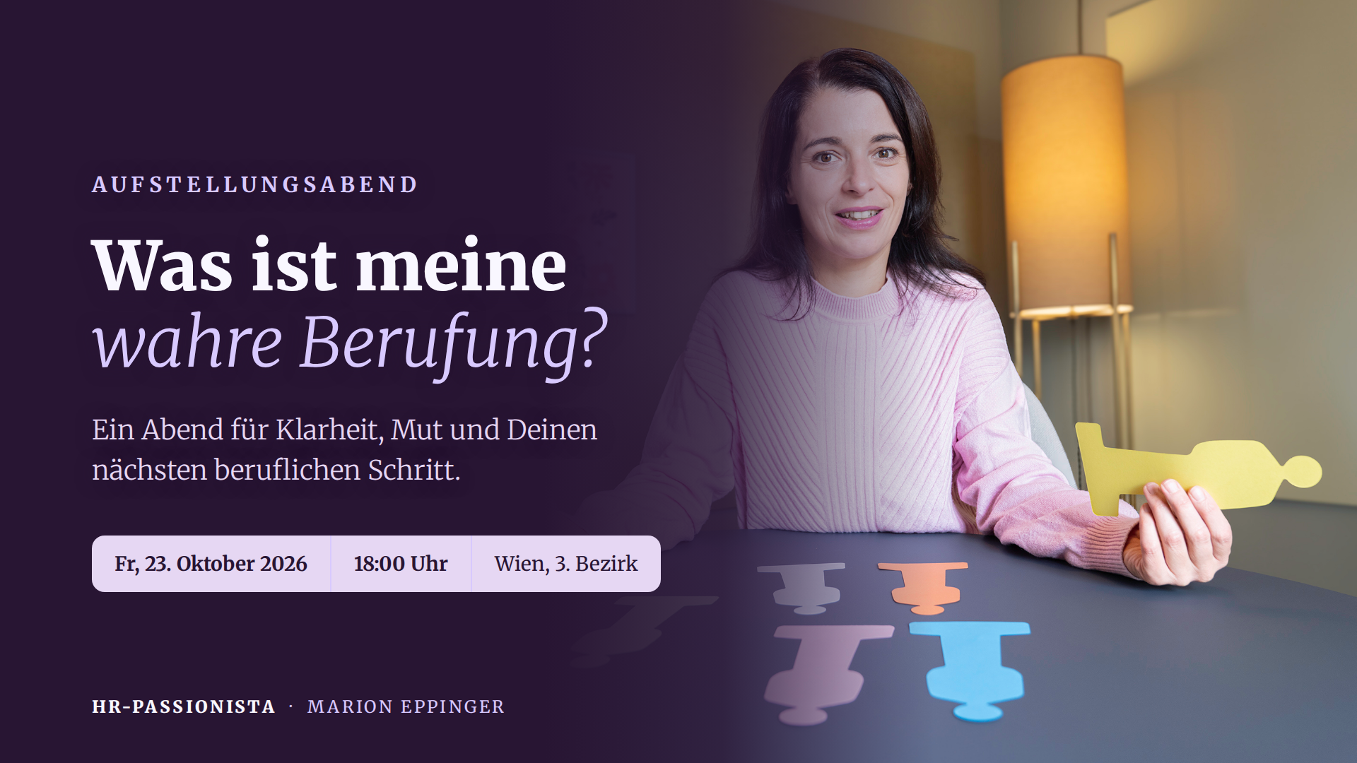 Teilnehmer:innen bei einer systemischen Aufstellung in Wien zur Berufungsfindung und persönlichen Entwicklung.